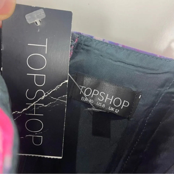 NEW Topshop Floral Print Sleeveless Corset Mini Dress Women's Size US 8 - Picture 11 of 11